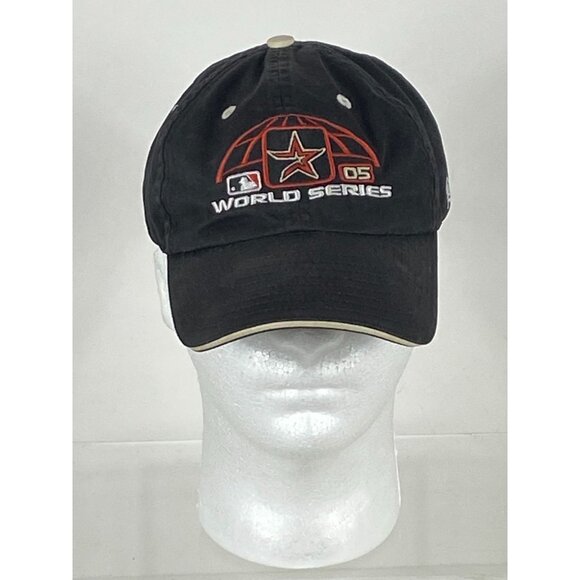 VNTG New Era MLB 2005 World Series Houston Astros Strapback Cap Black OS F291 - Picture 1 of 7